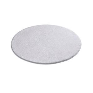 Tapeso Zacht rond vloerkleed Loft - grijs - wasbaar 30°C - 120 cm rond