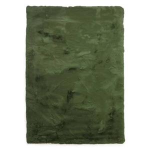 Tapeso Fluffy vloerkleed - Comfy Deluxe olijfgroen - 70x140 cm