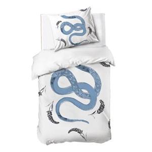Dindi Home - Dekbedovertrek Tattoo Snake - 140x220 - Wit