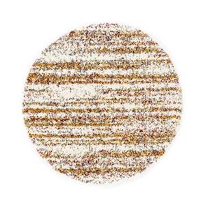 Boho&me Rond hoogpolig vloerkleed strepen Artisan - wit|multi - 280 cm