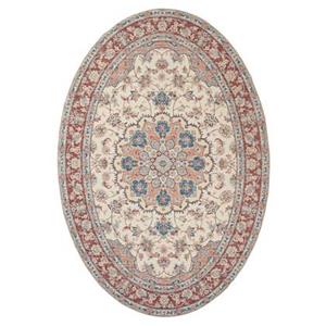 Heritaged Buitenkleed ovaal Vintage - Valenca Nova crème|rood -