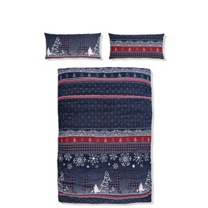 My home Overtrekset Chrissy in mt. 135x200 of 155x220 cm, ideaal voor de kerstdagen Fleece behaaglijk warm in de winter, kerstdekbedovertrek, winter (2-delig)