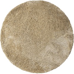 PTMD Jups Beige Fabric Handwoven Carpet Round L
