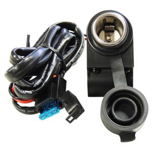 OXFORD Contactdoos stuur (output 12V/10A), Stroomvoorziening voor de moto, met zekering 1m20