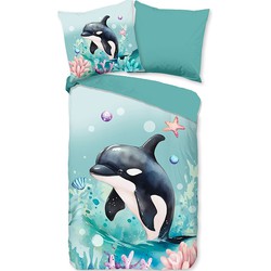 Pure Little Orca Kinderdekbedovertrek Mint