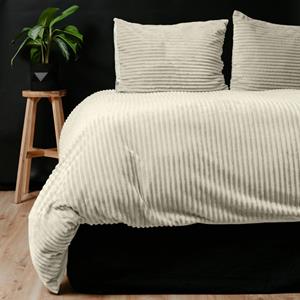 Sleeptime Rib Teddy Dekbedovertrek Creme-2-persoons (200 x 200/220 cm)