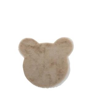 J-Line Hoofd Beer tapijt - vloerkleed - polyester - beige