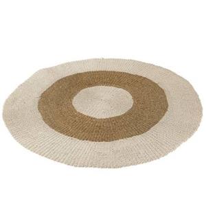 J-Line Tapijt Rond Zeegras Wit|Naturel Large