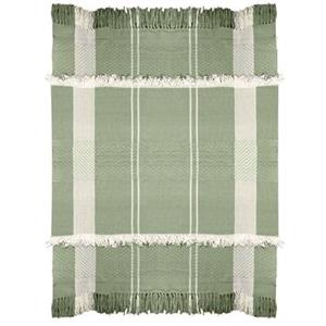 Malagoon Fringe Plaid - Erwtengroen