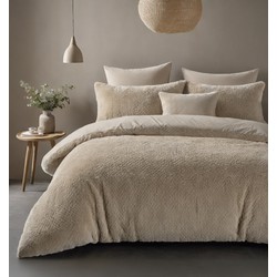 SlaapTextiel Teddy Fur Dekbedovertrek Taupe-1-persoons (140 x 200/220 cm)