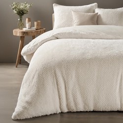 SlaapTextiel Teddy Fur Dekbedovertrek Beige-Lits-jumeaux (240 x 200/220 cm)