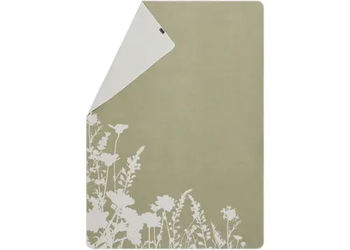 David Fussenegger Silvretta plaid Floral Silhouettes 140x200 Sage