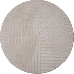 Veer Carpets  Vloerkleed Ella Beige Rond ø200 cm