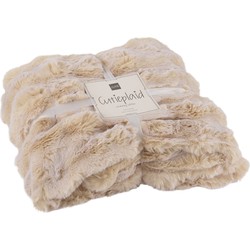 J-Line plaid Wave - polyester - creme - 180 x 130 cm
