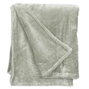 Giftdecor Fleece deken/plaid - groen - polyester - 130 x 160 cm - Fluffy/zachte stof -