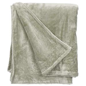 Giftdecor Fleece deken/plaid - groen - polyester - XL-formaat - 180 x 220 cm - Fluffy/zachte stof -
