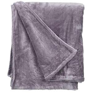 Giftdecor Fleece deken/plaid - lichtgrijs - polyester - XL-formaat - 180 x 220 cm - Fluffy/zachte stof -