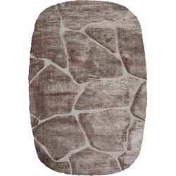 Veer Carpets  Vloerkleed Macy Bruin - Rounded Corners 200 x 290 cm