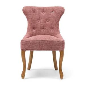 Rivièra Maison Eetkamerstoel George Chenille Jacquard - Coral Pink