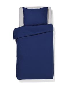 HEMA Dekbedovertrek 140x200/220cm Percal Donkerblauw (donkerblauw)