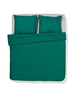 HEMA Dekbedovertrek 240x200/220cm Zacht Katoen Middengroen (middengroen)