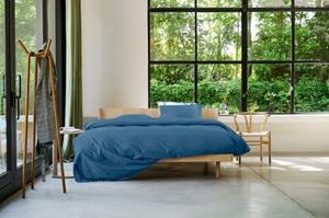 Auping Navy Blue Satin dekbedovertrek 240x200/220 Navy