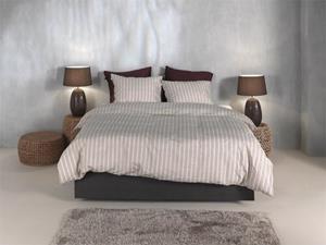 Zohome Righe di Percalle Dekbedovertrek 240x200/220 Light Taupe