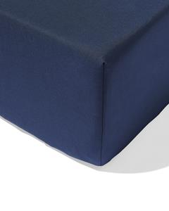 HEMA Hoeslaken 90x200cm Zacht Katoen Donkerblauw (donkerblauw)