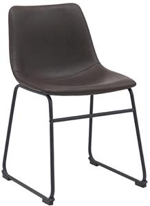 Eetkamerstoel Risto - Donkerbruin - PU-Leder