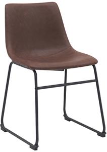 Eetkamerstoel Risto - Bruin - PU-Leder