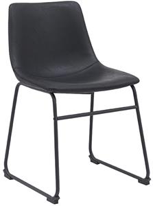 Eetkamerstoel Risto - Zwart - PU-Leder
