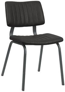 Eetkamerstoel Gusto - Zwart - PU-Leder