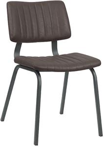 Eetkamerstoel Gusto - Donkerbruin - PU-Leder