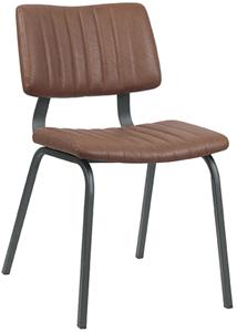 Eetkamerstoel Gusto - Bruin - PU-Leder