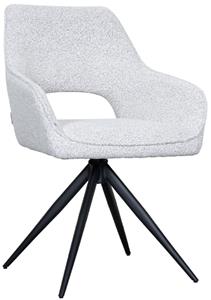 Eetkamerstoel Finley - Wit - Boucle