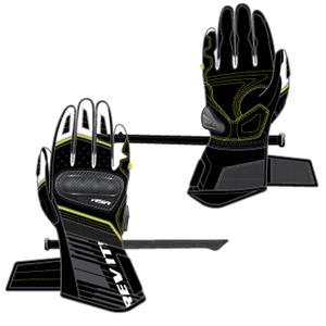 REV'IT! RSR 4, Race motorhandschoenen, Zwart Fluogeel