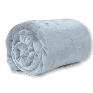 Unique Living Enzo Fleece deken/plaid - petrol blauw - polyester - 130 x 180 cm -