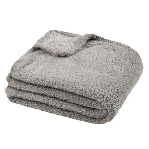 Stof Textiles Plaid/bankdeken Montreal - grijs - 130 x 160 cm - polyester - 1 persoons -