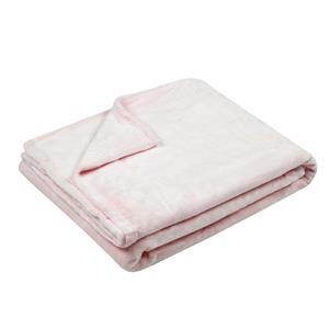 Stof Textiles Plaid/bankdeken Maribelle - roze - 130 x 160 cm - polyester fleece - 1 persoo -