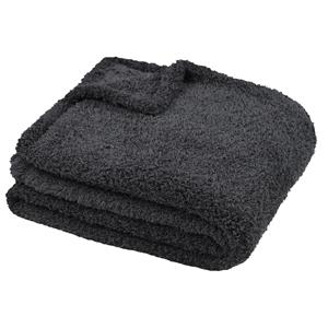 Stof Textiles Plaid/bankdeken Montreal - antraciet - 180 x 220 cm - polyester - 2 persoons -