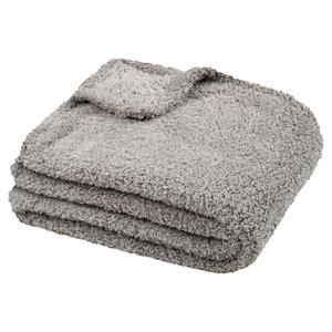 Stof Textiles Plaid/bankdeken Montreal - grijs - 180 x 220 cm - polyester - 2 persoons -