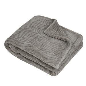 Stof Textiles Plaid/bankdeken/bedsprei Columbia - grijs - 180 x 220 cm - 2 persoons -