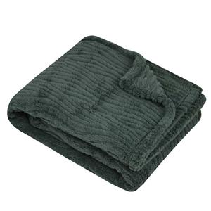 Stof Textiles Plaid/bankdeken/bedsprei Columbia - jade groen - 180 x 220 cm - 2 persoons -