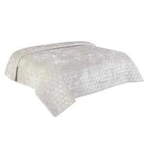 Unique Living Bedsprei Amiens - creme wit - 170 x 220 cm - katoen/polyester - luxe motief -