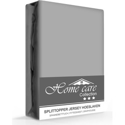 Home Care Homecare Jersey Splittopper Hoeslaken Grijs-180 x 220 cm