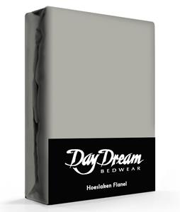 Day Dream Flanellen Hoeslaken Grijs -90 x 220 cm