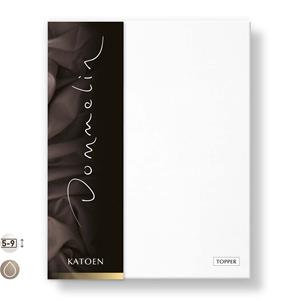 Dommelin Katoenen hoeslaken topper extra groot 5-9 cm - wit