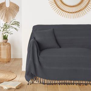 LA REDOUTE INTERIEURS Katoenen plaid met franjes, Nedo