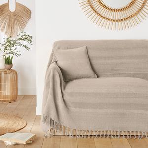 LA REDOUTE INTERIEURS Katoenen plaid met franjes, Nedo