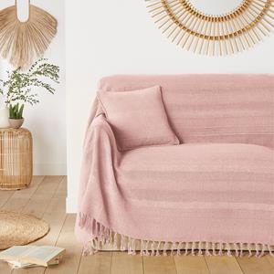 LA REDOUTE INTERIEURS Katoenen plaid met franjes, Nedo